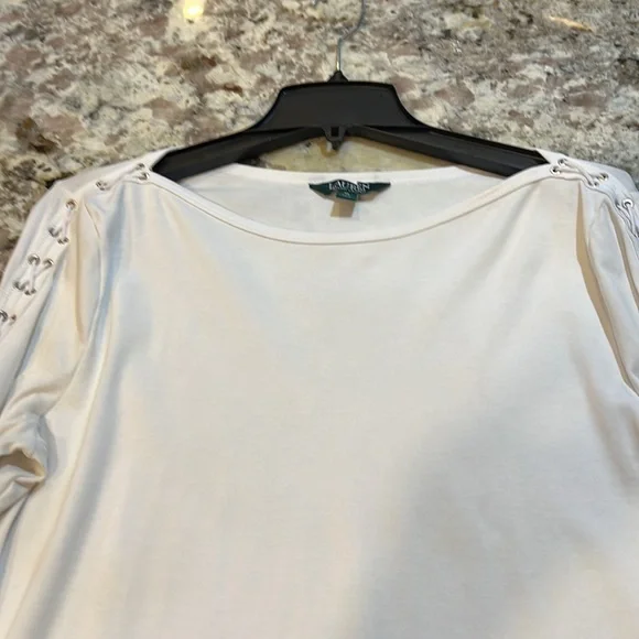 Ralph Lauren white lace up detail top - Picture 10 of 12